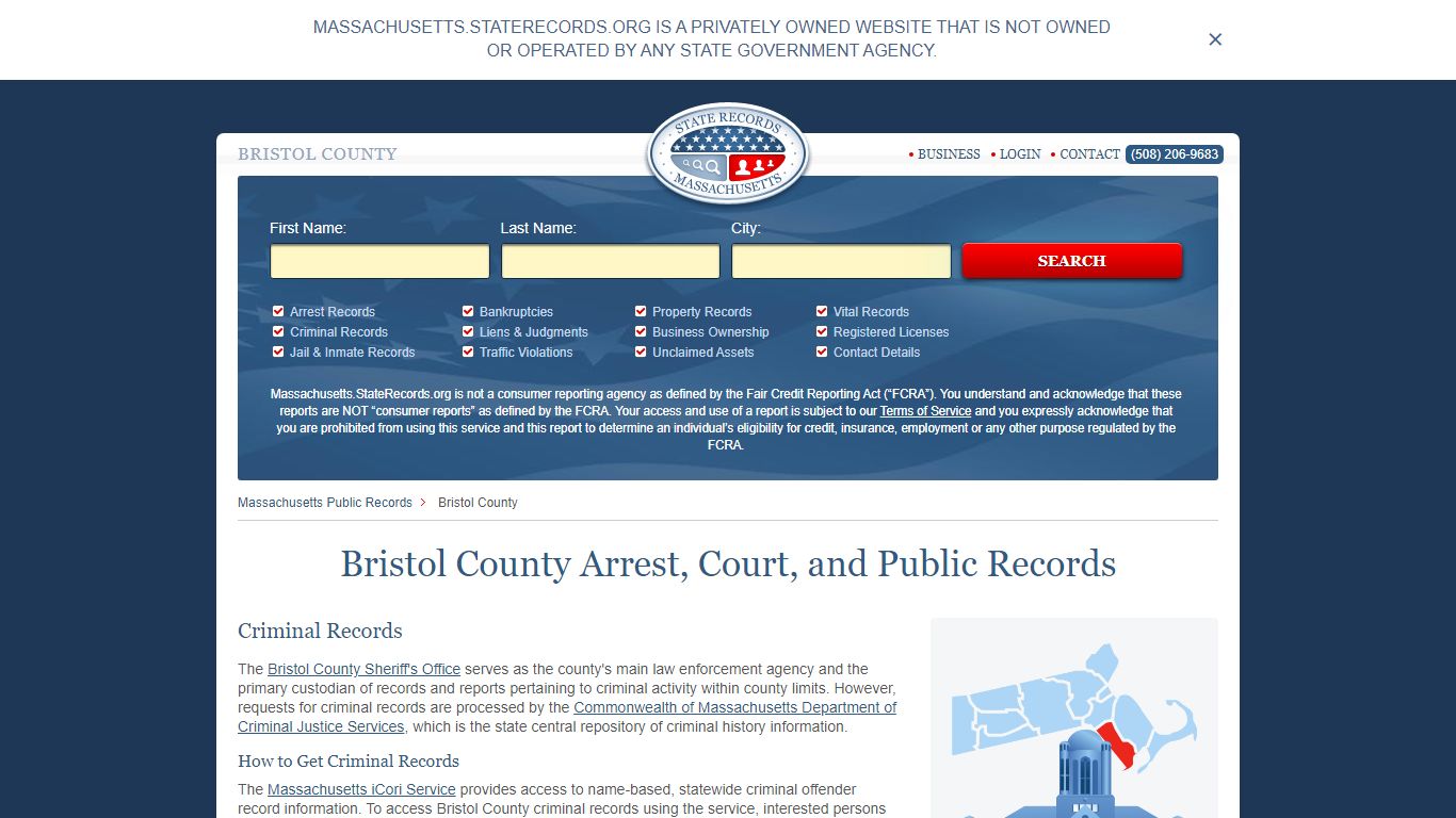 Bristol County Arrest, Court, and Public Records